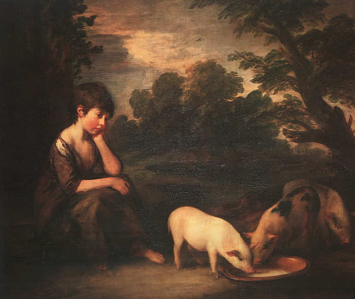 Girl with Pigs